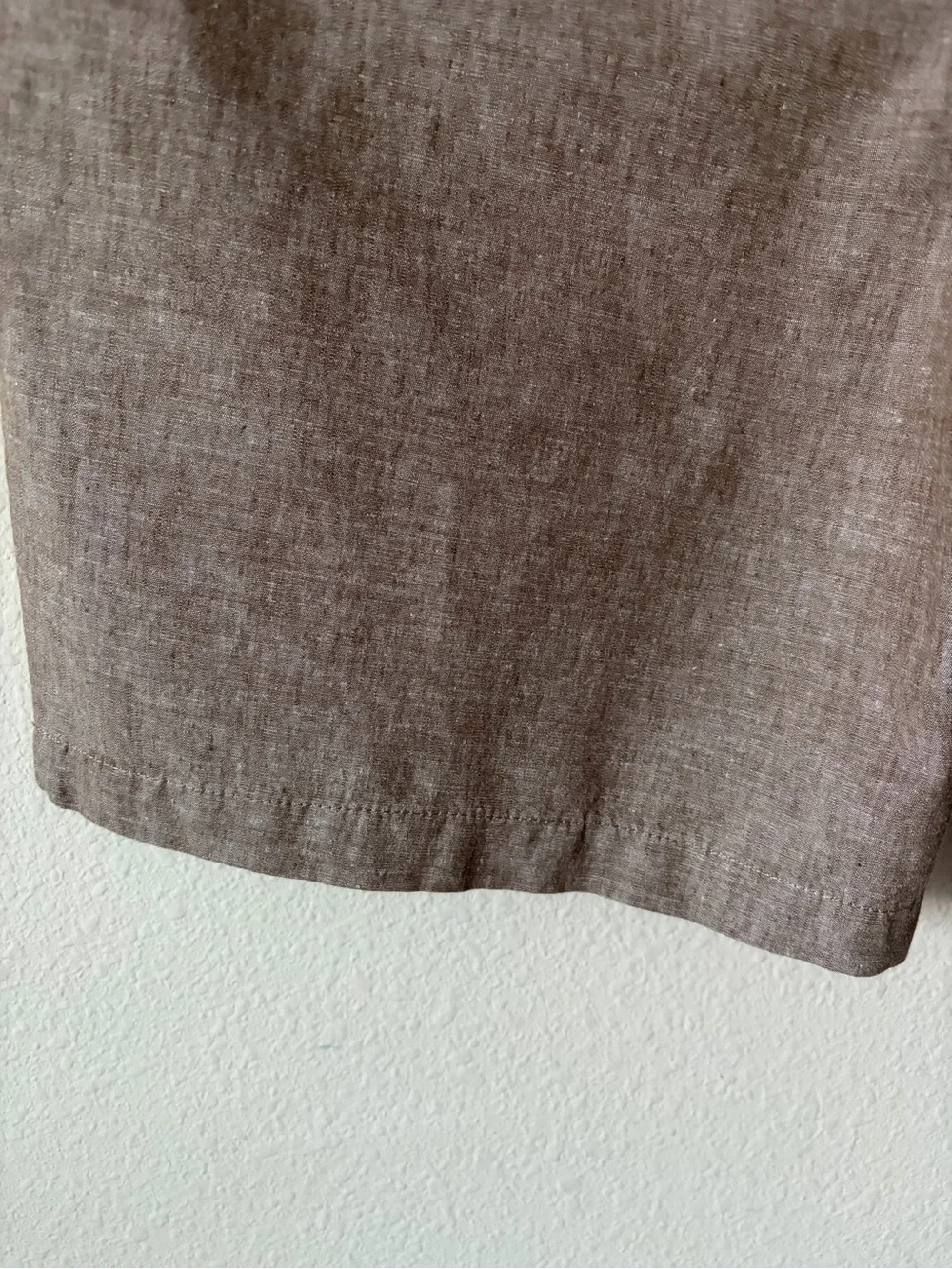 Banana Republic Men’s Khaki 9 Inch Linen Blend Chino Aiden Shorts Size 35x9